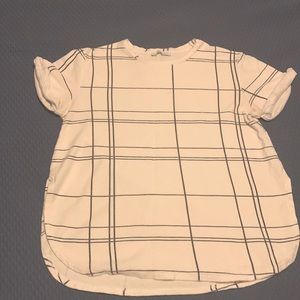 Zara black and white striped shirt